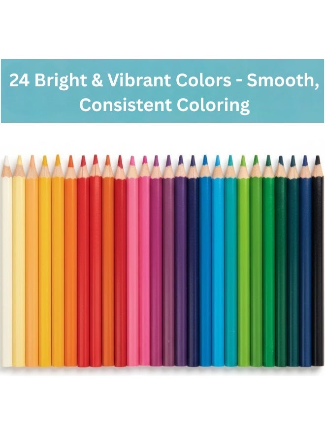 3 in 1 Wooden Colored Pencils Set of 72 Pieces – Vibrant Soft-Core Coloring Pencils for Kids & Adults | Bright Colors for Drawing, Sketching, Shading, School Supplies & Art Supplies | Perfect for Artists, Students & Coloring Books - view 3